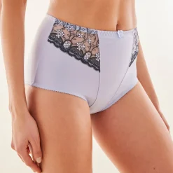 Slip En Shorty<Confidence Lingerie Gaineslip in microvezel en geborduurde tule Caminata korenbloem