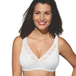 Beha<Playtex Geborduurde beha zonder beugels "Cross Your Heart Coton" van ® - set van 2 wit