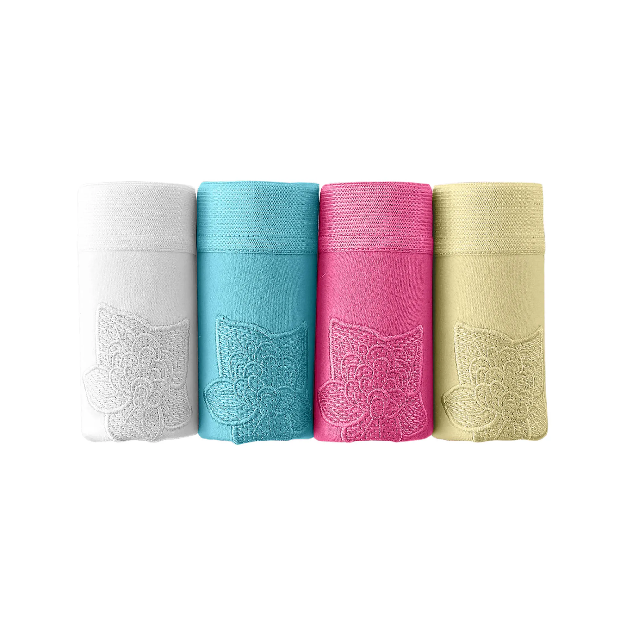 Slip En Shorty<Blancheporte Geborduurde maxislip - set van 4 zuurtjeskleuren