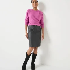 Feestoutfits Dames|Rok<Blancheporte Gecoate korte rok zwart