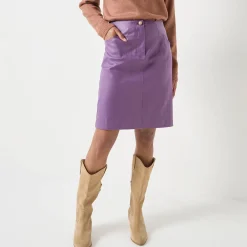 Rok<Blancheporte Gecoate korte rok pruim