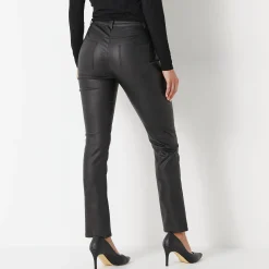 Feestoutfits Dames|Broek<Blancheporte Gecoate rechte broek zwart