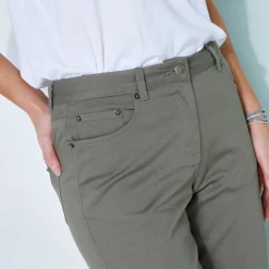 Broek<Blancheporte Gekleurde smalle jeans kaki