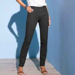 Broek<Blancheporte Gekleurde smalle jeans zwart