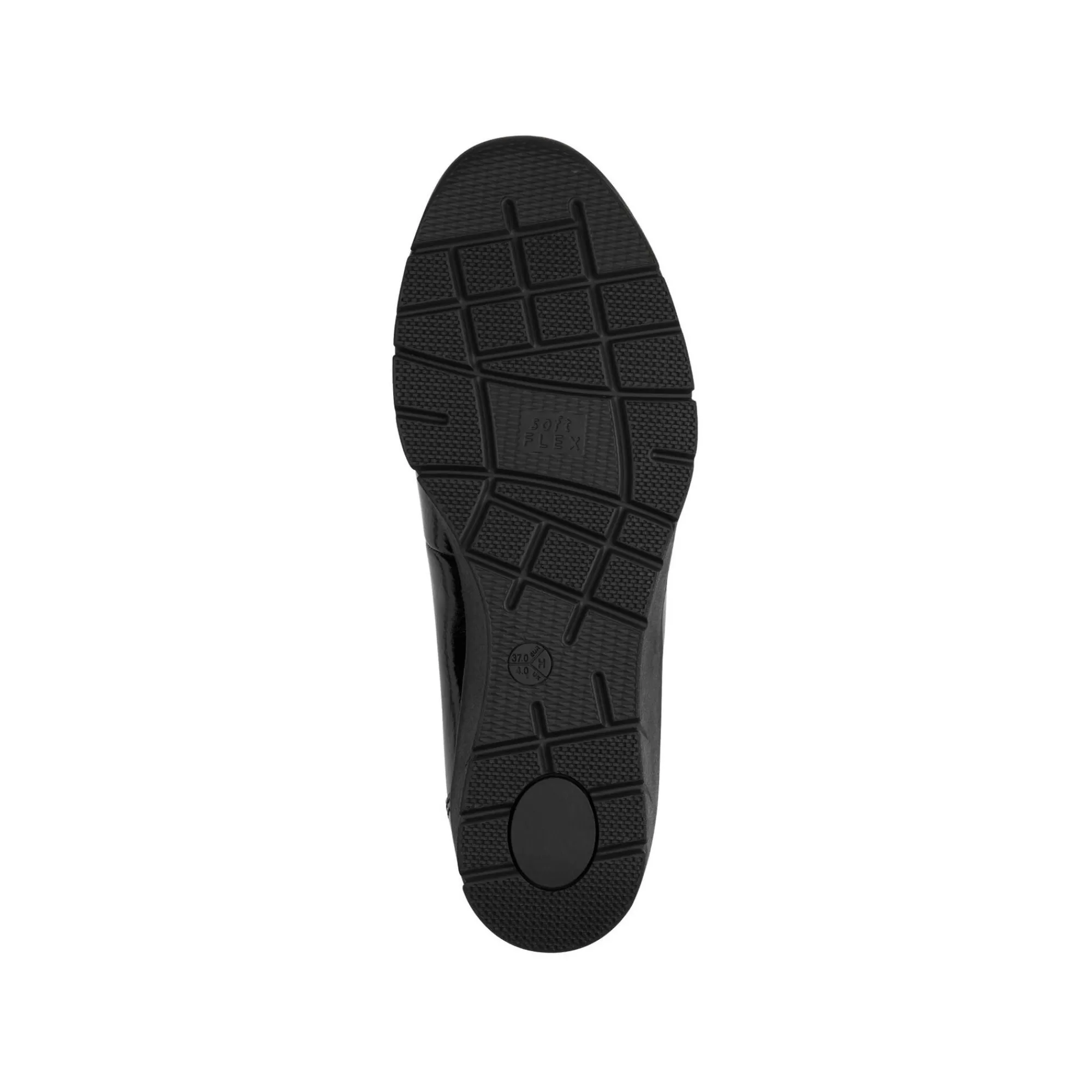 Derby's En Mocassins|Schoenen<Jana Gelakte mocassins met sleehak zwart