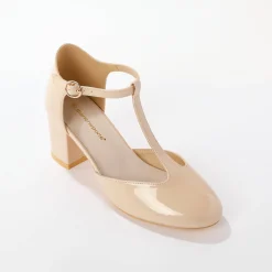 Pumps|Schoenen<Blancheporte Gelakte saloméschoenen met hak cr&egrave;me