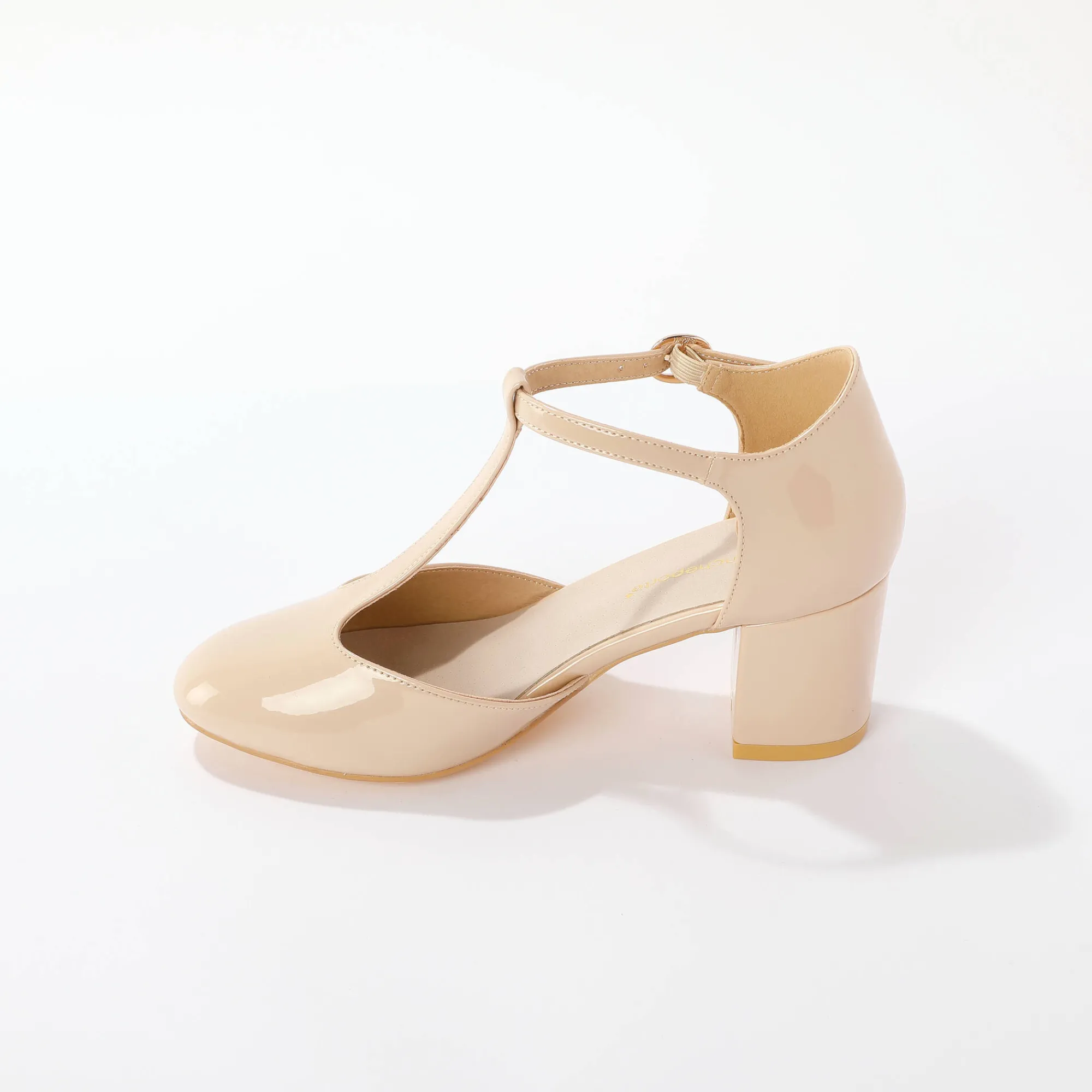 Pumps|Schoenen<Blancheporte Gelakte saloméschoenen met hak crème