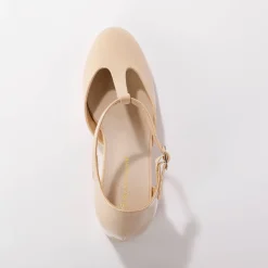 Pumps|Schoenen<Blancheporte Gelakte saloméschoenen met hak crème