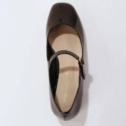 Ballerina's|Schoenen<Blancheporte Gelakte schoenen met riempje en hak zwart