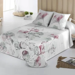 Deken En Bedsprei|Deken, Boutis En Bedsprei<Blancheporte Gematelasseerd deken met bloemprint wit