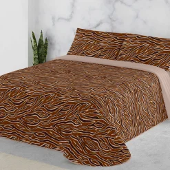 Deken En Bedsprei|Deken, Boutis En Bedsprei<Blancheporte Gematelasseerde bedsprei met print Zebra chocolade