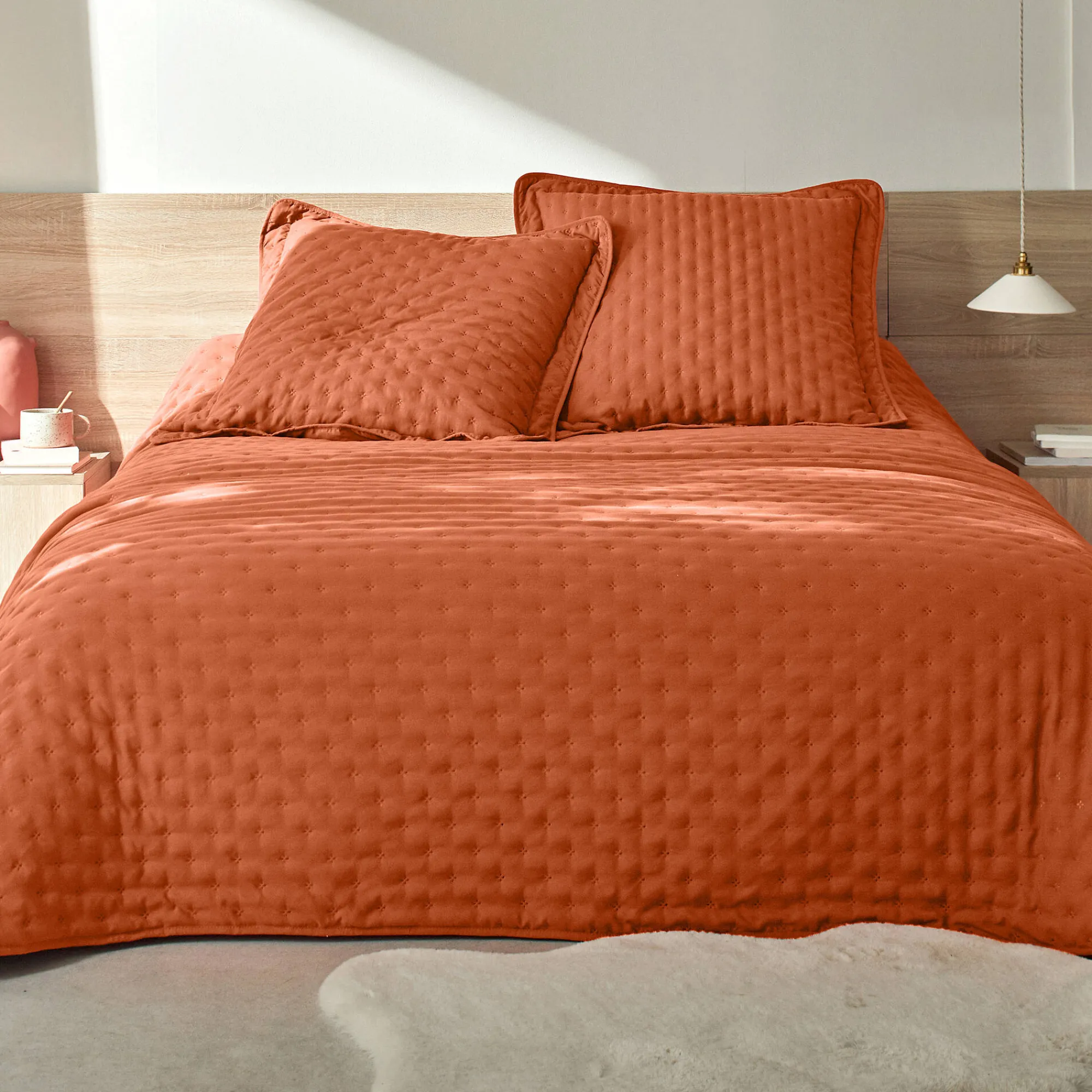 Deken En Bedsprei|Deken, Boutis En Bedsprei<Blancheporte Gematelasseerde deken - microvezel terracotta