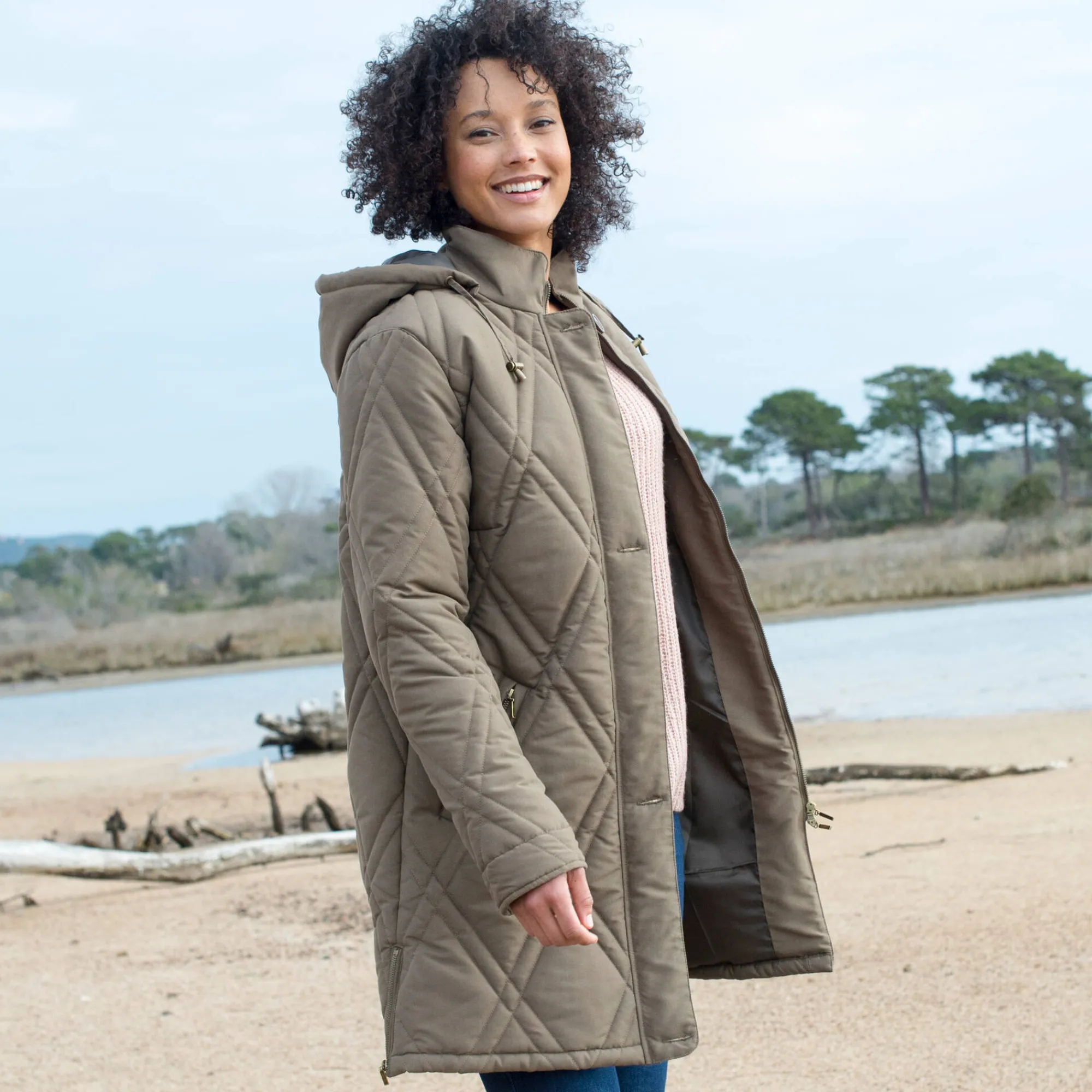Parka En Donsjas<Blancheporte Gematelasseerde parka in microvezel havanna