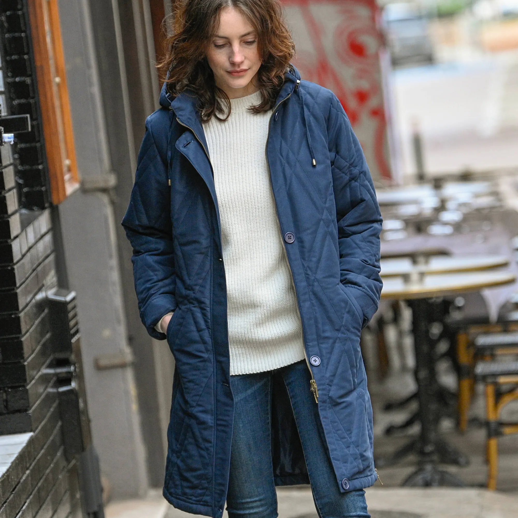 Parka En Donsjas<Blancheporte Gematelasseerde parka in microvezel marine