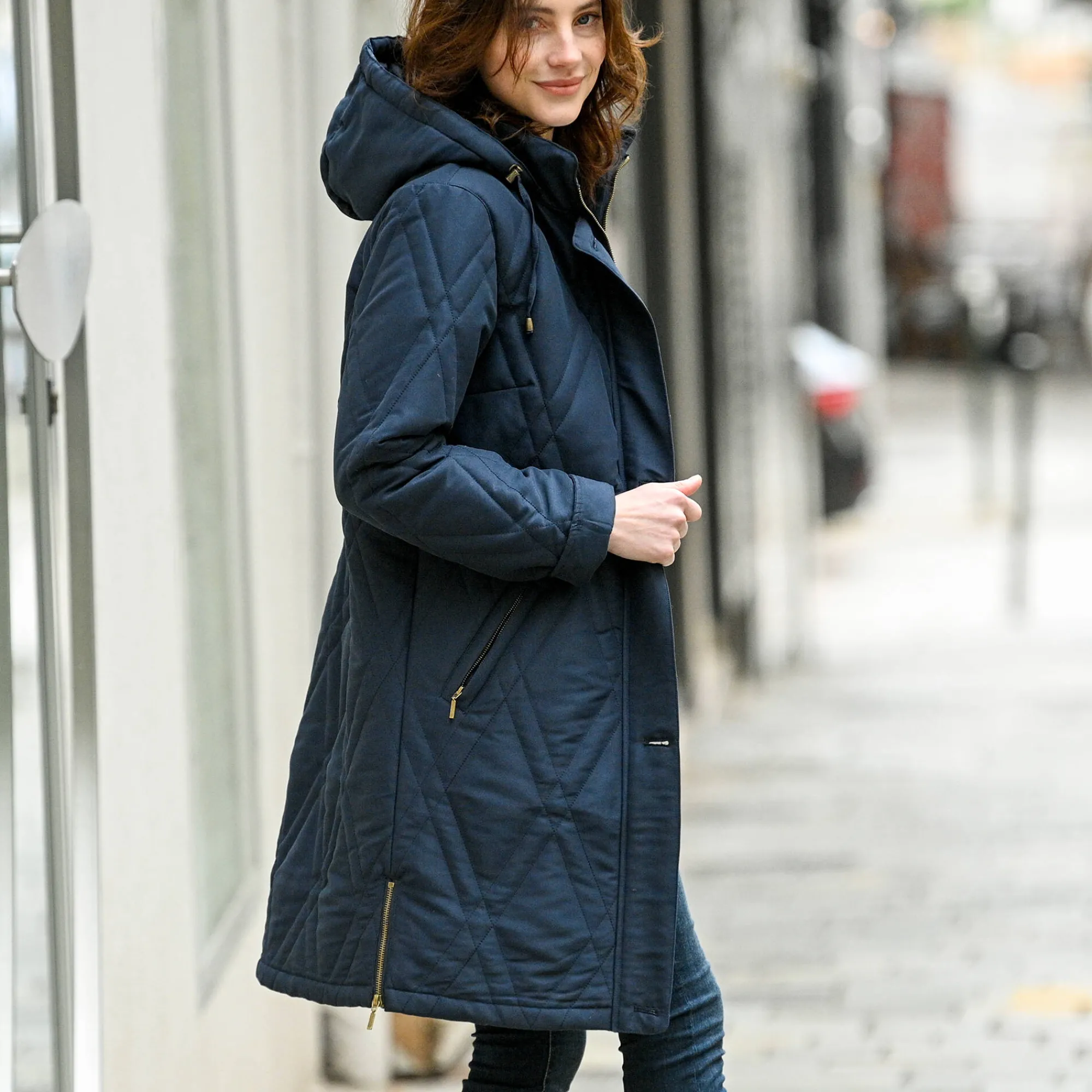 Parka En Donsjas<Blancheporte Gematelasseerde parka in microvezel marine