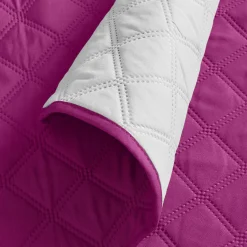 Zitbankhoes<Blancheporte Gematelasseerde salonbescherming in microvezel pruim
