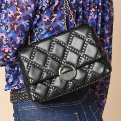 Sieraden En Feestaccessoires|Accessoires En Juwelen<Blancheporte Gematelasseerde tas, leeraspect**@ zwart