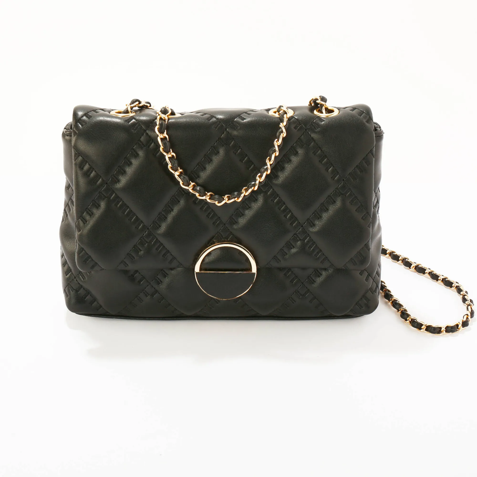 Sieraden En Feestaccessoires|Accessoires En Juwelen<Blancheporte Gematelasseerde tas, leeraspect**@ zwart