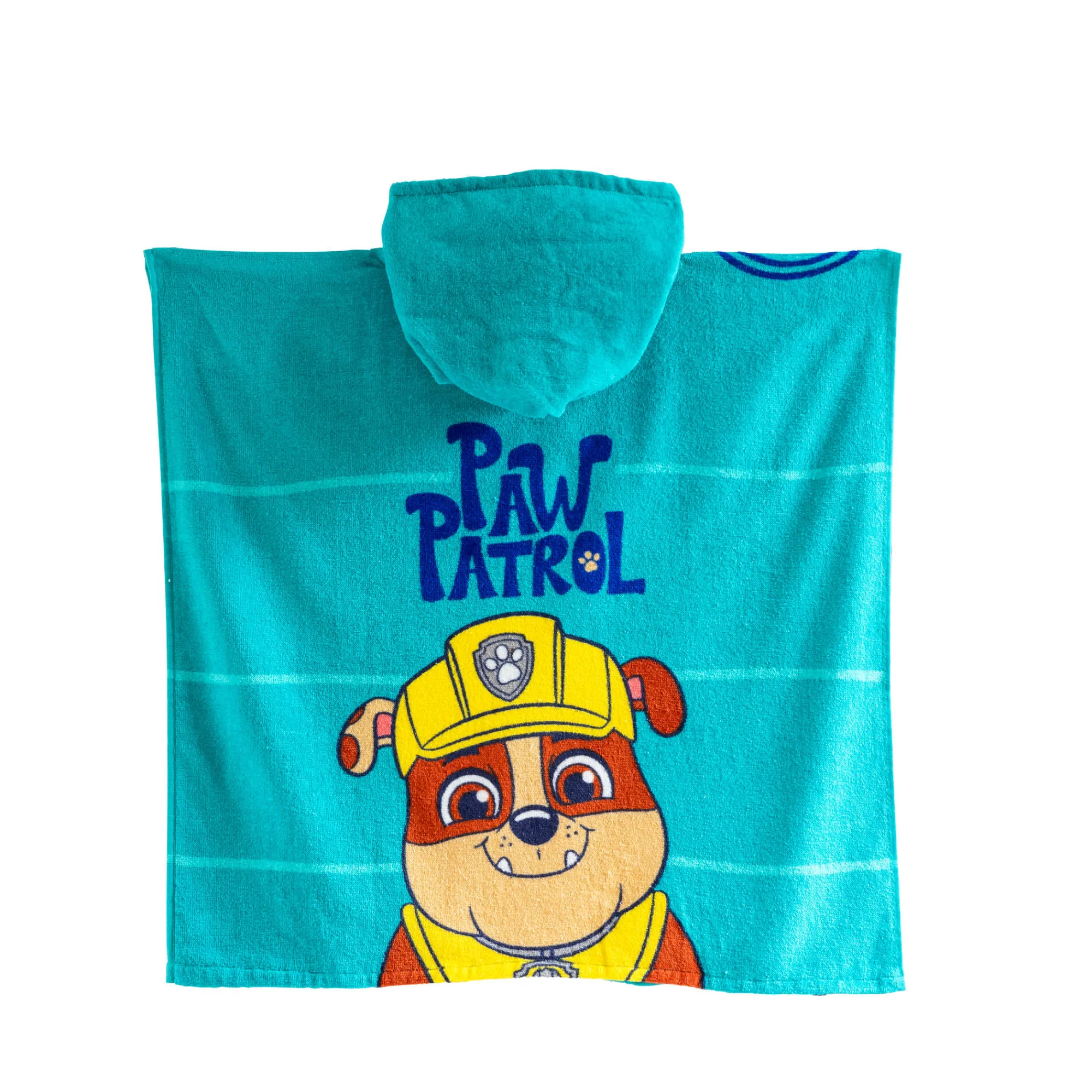 Badjas|Handdoek En Badlaken Kids<Patpatrouille Gepersonaliseerde kinderbadponcho Paw Patrol®, katoenen badstof en velours - 320g/m² smaragd