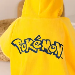 Badjas|Handdoek En Badlaken Kids<Pokemon Gepersonaliseerde kinderbadponcho Pokémon®, katoenen badstof en velours - 280g/m2 geel