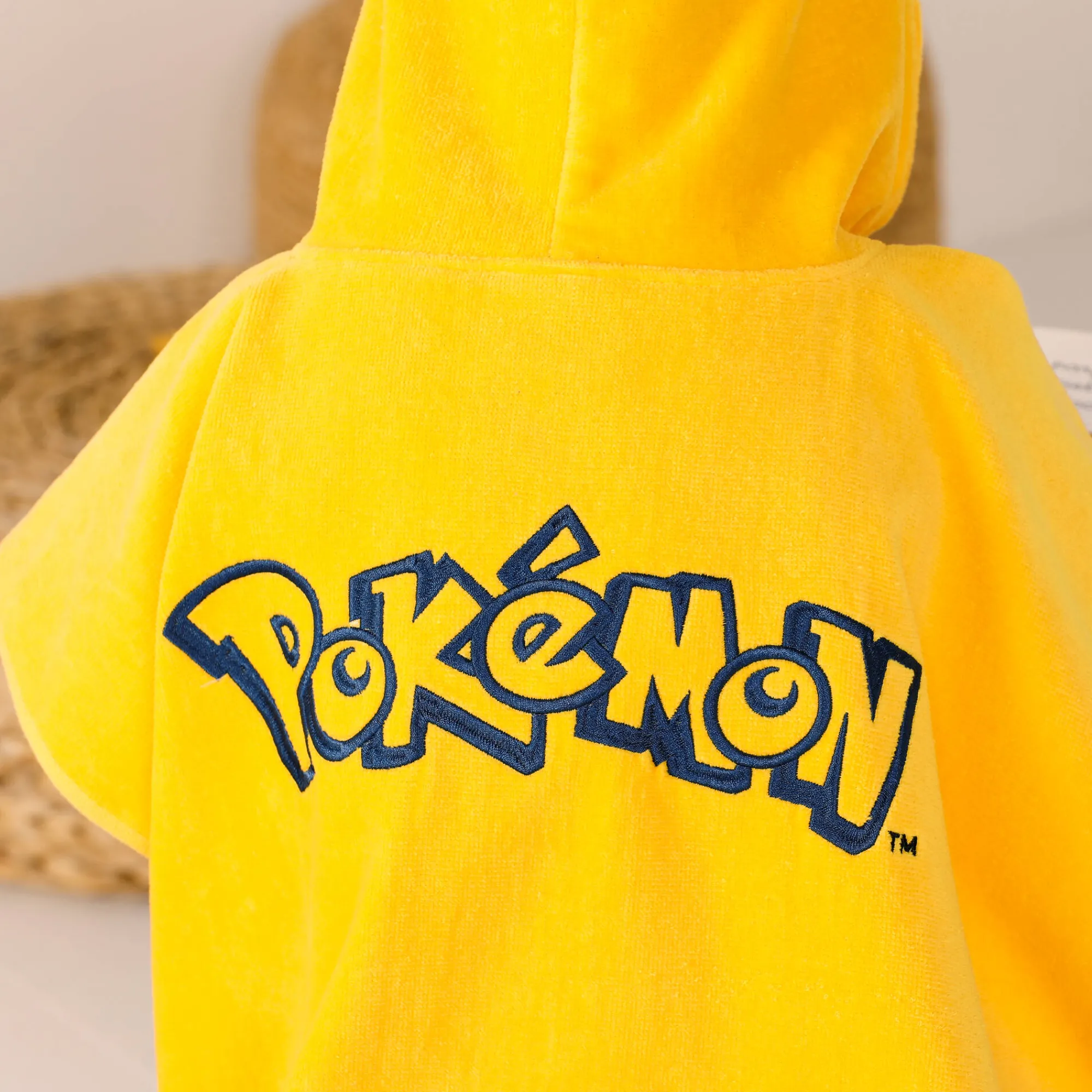 Badjas|Handdoek En Badlaken Kids<Pokemon Gepersonaliseerde kinderbadponcho Pokémon®, katoenen badstof en velours - 280g/m2 geel