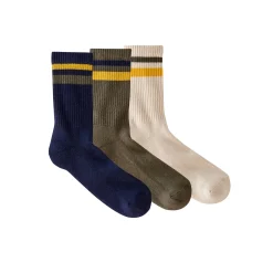 Ondergoed<Blancheporte Geribbelde sokken - set van 3 paar kaki