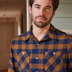 Feestoutfits Heren|T-Shirt, Hemd En Polo<Blancheporte Geruit hemd in flanel - set van 3 koper + blauw + groen