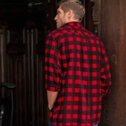 T-Shirt, Hemd En Polo<Blancheporte Geruit hemd in flanel - set van 3 rood + geel + eendenblauw
