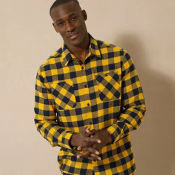 T-Shirt, Hemd En Polo<Blancheporte Geruit hemd in flanel - set van 3 rood + geel + eendenblauw