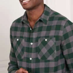 T-Shirt, Hemd En Polo<Blancheporte Geruit hemd in flanel - set van 3 groen + bordeaux + marine