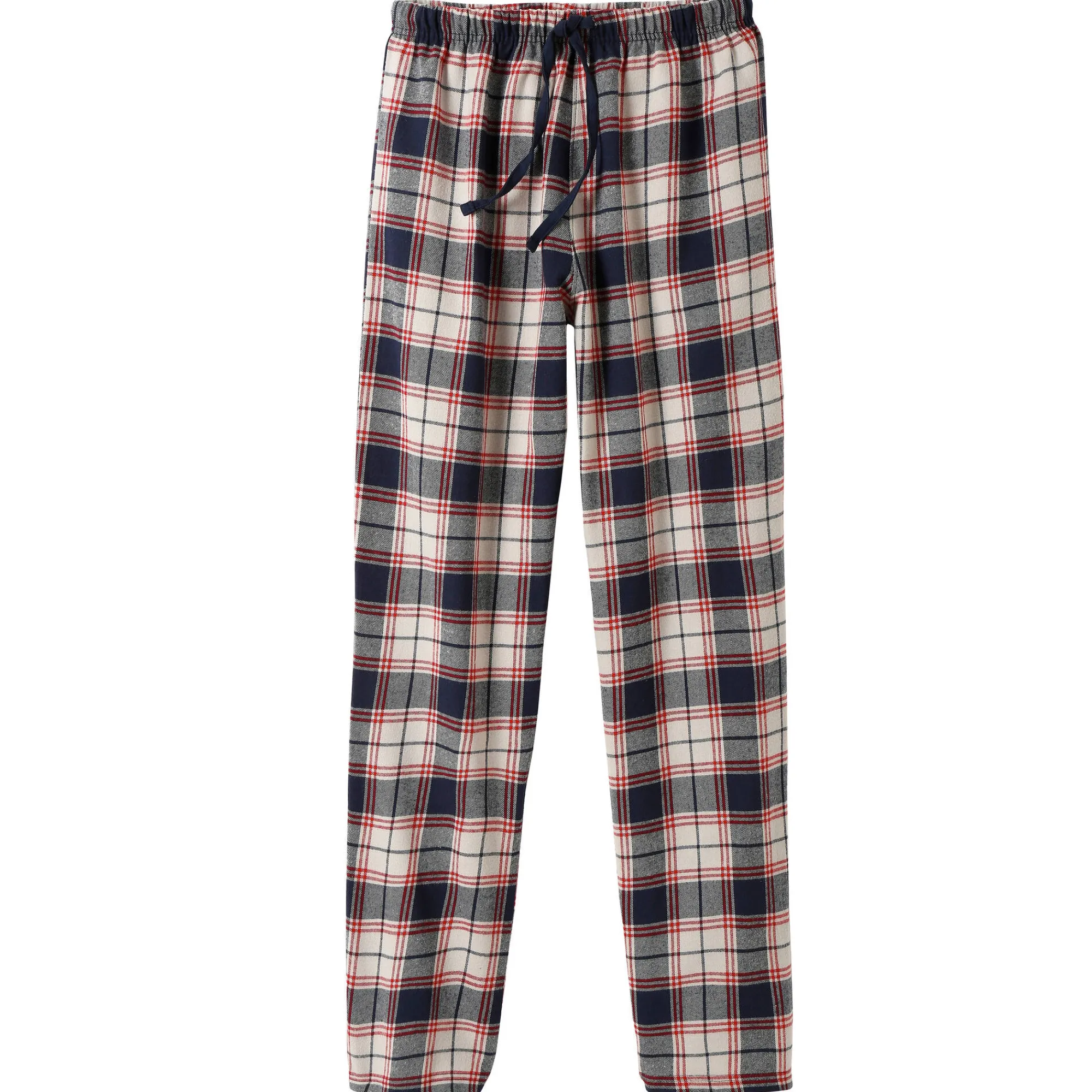 Pyjama En Kamerjas<Blancheporte Geruite pyjamabroek in flanel bordeaux / marine