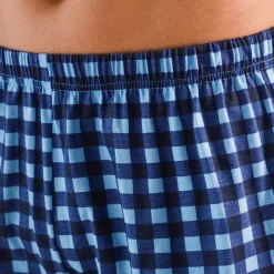 Pyjama En Kamerjas<Blancheporte Geruite pyjamashort, katoen blauw / marine
