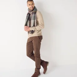 Accessoires<Blancheporte Geruite sjaal met franjes bruin