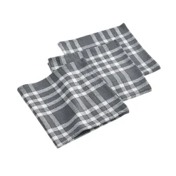 Servet<Blancheporte Geruite tafelservetten - set van 3 grijs