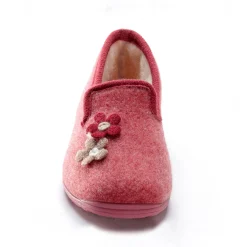 Sloffen|Sloffen<Blancheporte Gesloten pantoffels met bloemetjes framboos