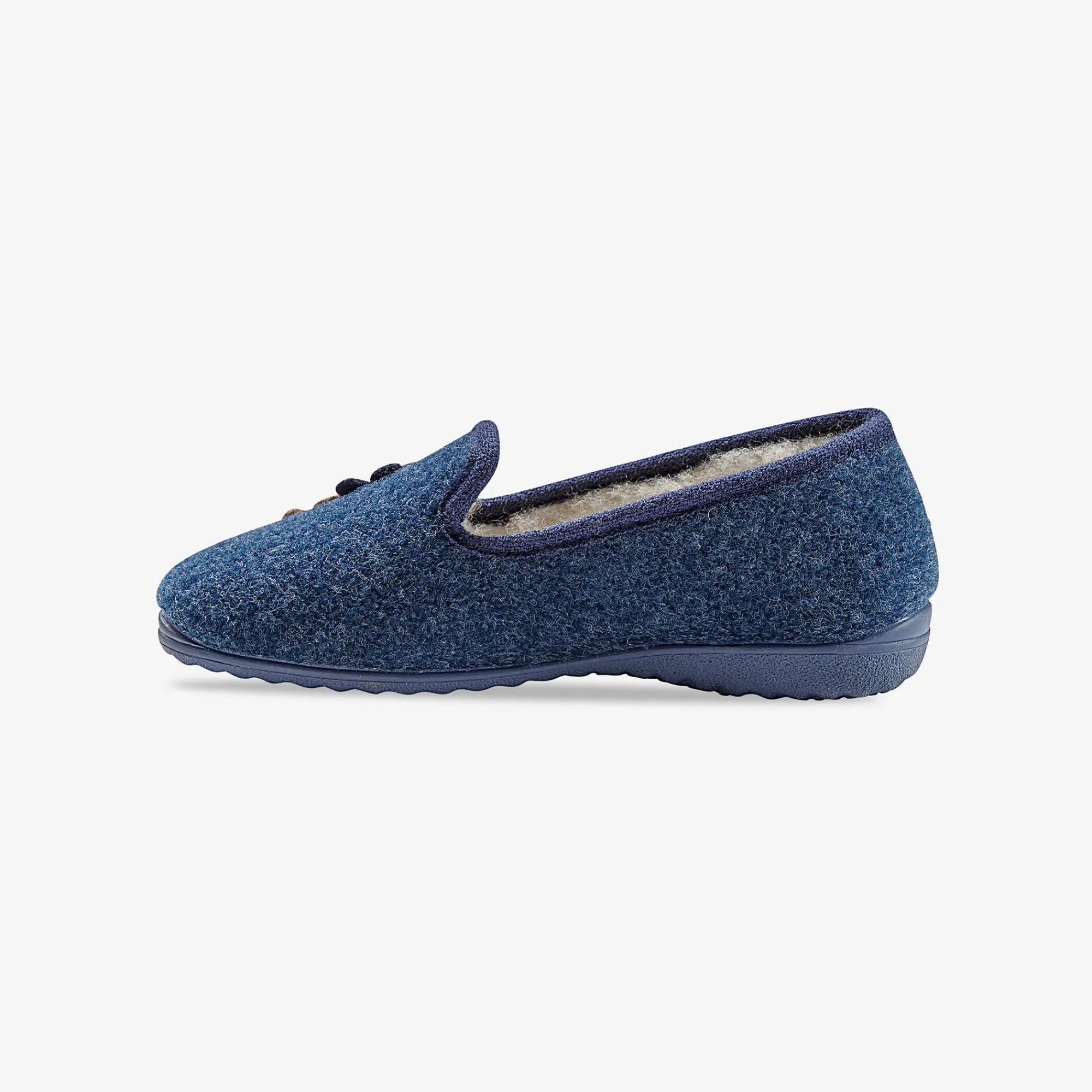 Sloffen|Sloffen<Blancheporte Gesloten pantoffels met bloemetjes indigo