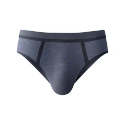 Ondergoed<Blancheporte Gesloten slip met contrasterende naden, hoge taille - set van 4 jeansblauw + bordeaux