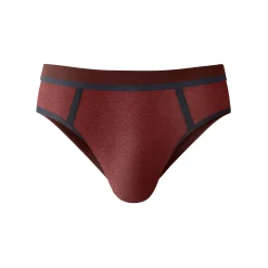 Ondergoed<Blancheporte Gesloten slip met contrasterende naden, hoge taille - set van 4 jeansblauw + bordeaux
