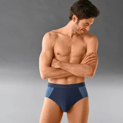 Ondergoed<Blancheporte Gesloten slip met hoge taille - set van 4 jeans / marine