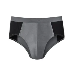 Ondergoed<Blancheporte Gesloten slip met hoge taille - set van 4 grijs / zwart