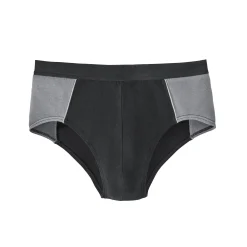 Ondergoed<Blancheporte Gesloten slip met hoge taille - set van 4 grijs / zwart