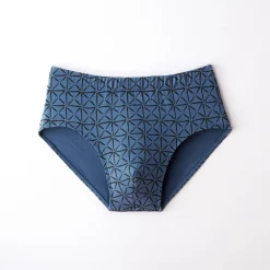 Ondergoed<Blancheporte Gesloten slip met hoge taille en geometrische motieven - set van 6 zwart + grijs + blauw