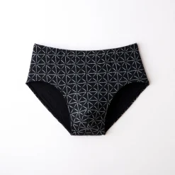 Ondergoed<Blancheporte Gesloten slip met hoge taille en geometrische motieven - set van 6 zwart + grijs + blauw