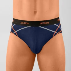 Ondergoed<Blancheporte Gesloten slip met hoge taille - set van 6 blauw + marine