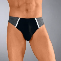 Ondergoed<Blancheporte Gesloten slip met lage taille - set van 8 zwart / grijs