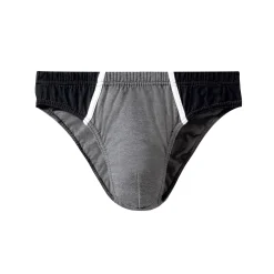 Ondergoed<Blancheporte Gesloten slip met lage taille - set van 8 zwart / grijs