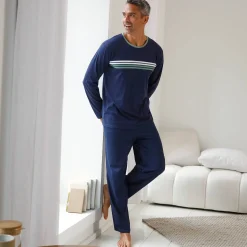 Pyjama En Kamerjas<Blancheporte Gestreept pyjamashirt met lange mouwen marine