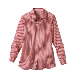 Bloes En Tuniek<Blancheporte Gestreepte bloes met knoopsluiting wit / rood