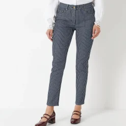 Jeans<Blancheporte Gestreepte 7/8-jeans dark blue