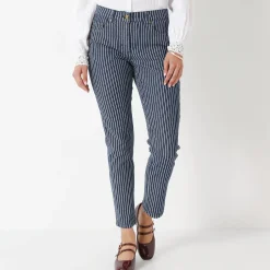 Jeans<Blancheporte Gestreepte 7/8-jeans dark blue